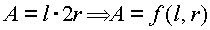 A=l*2r