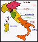 Linguistic map of Italy